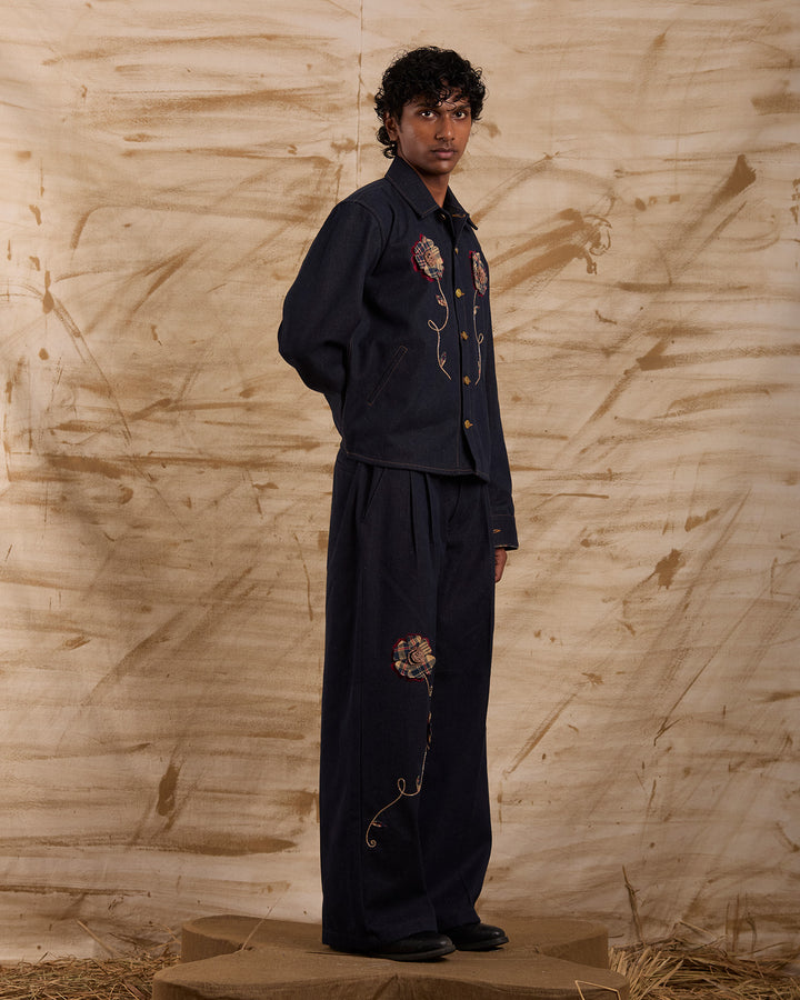 Hibiscus Hand Embroidered Jacket