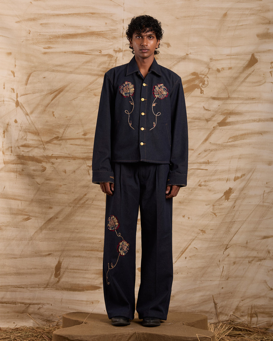 Hibiscus Hand Embroidered Jacket