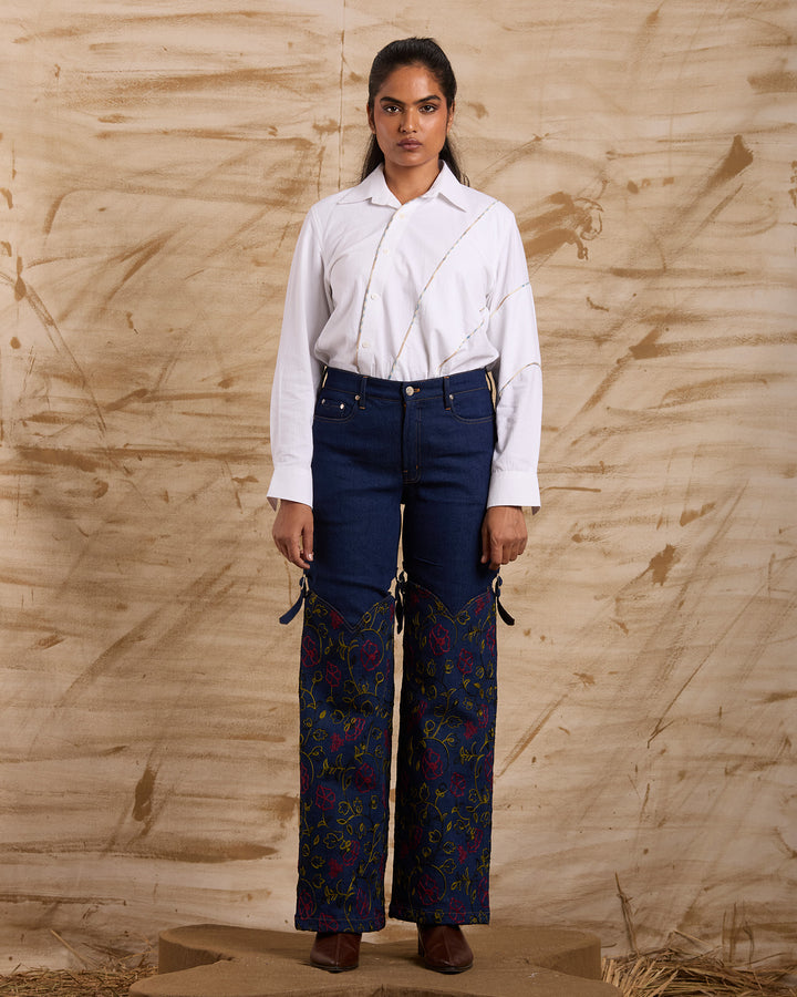 Far Away Embroidered Bottoms