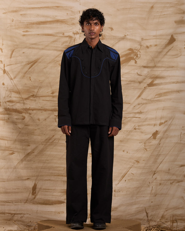 Horns Hand Embroidered Shirt