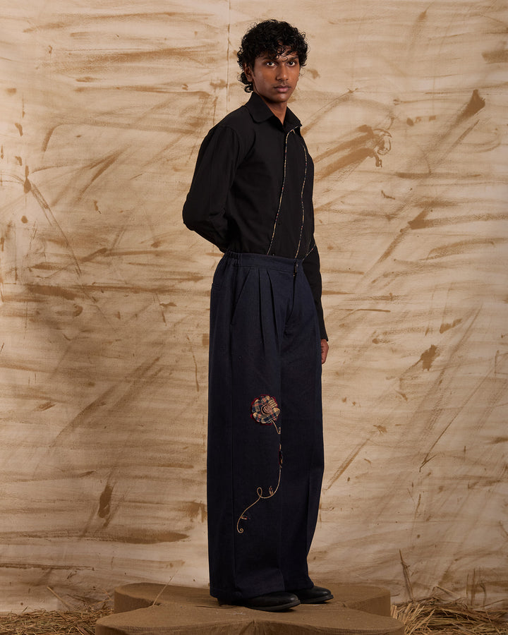 Hibiscus Hand Embroidered Bottoms