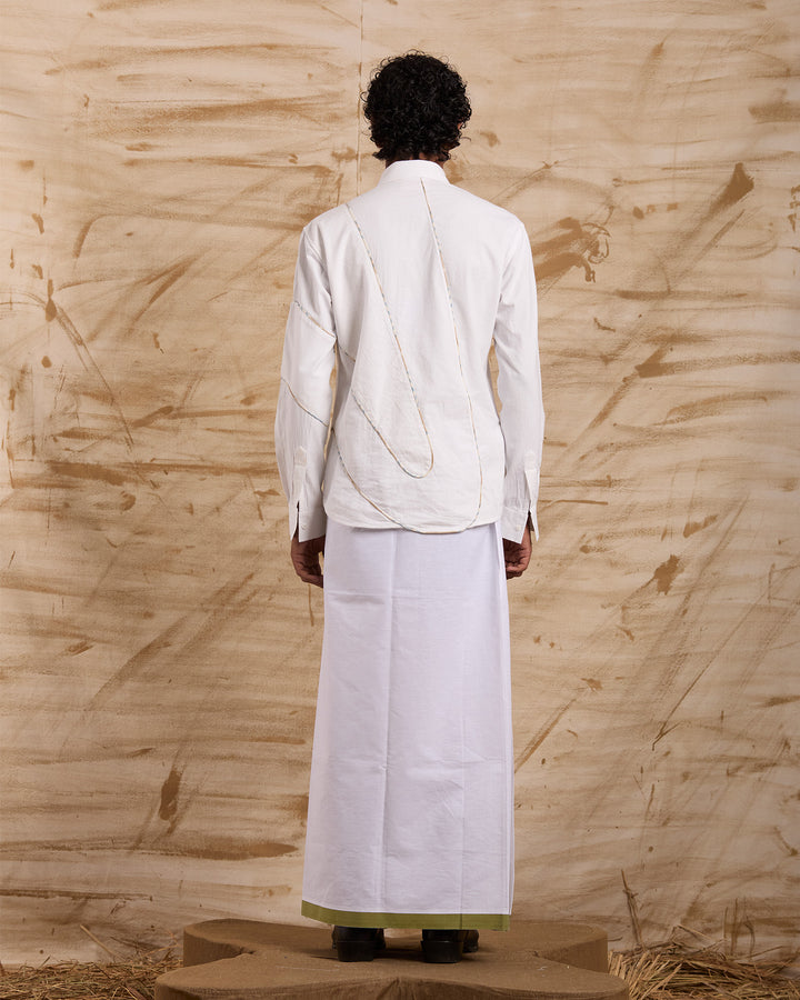 Veshti Embroidered - Green