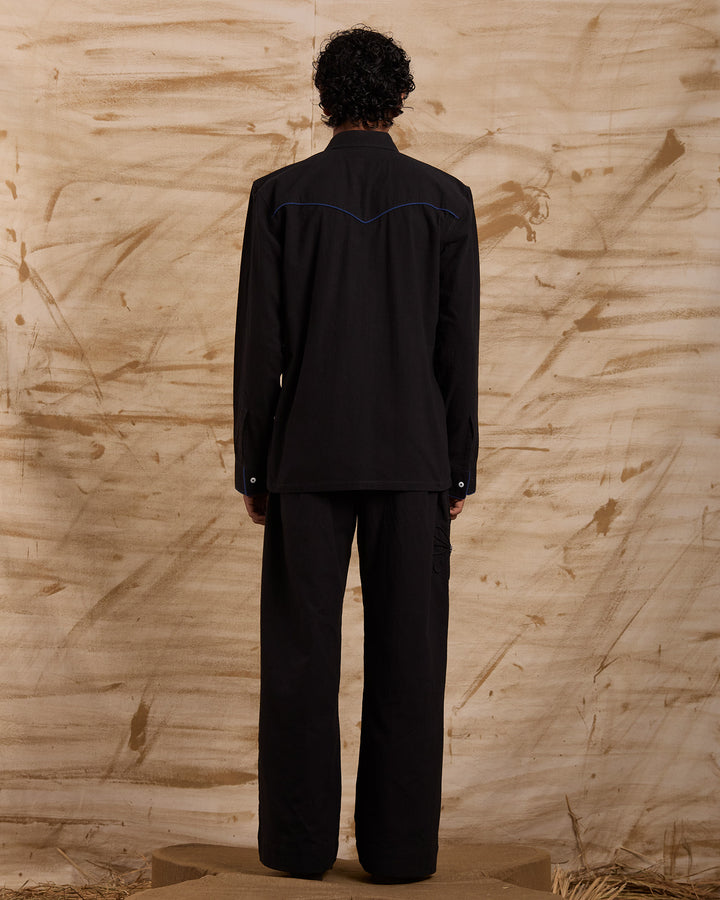 Horns Hand Embroidered Shirt