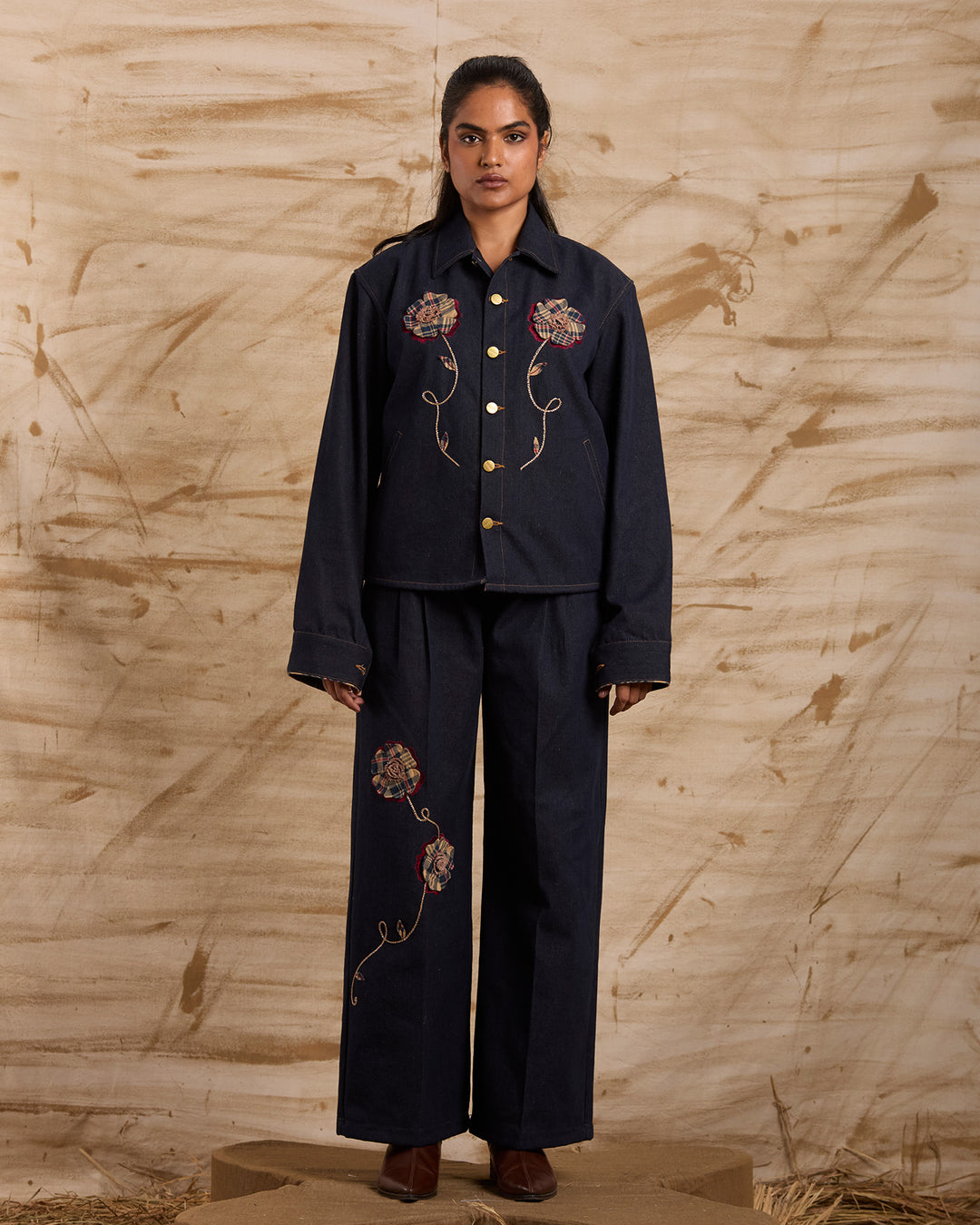 Hibiscus Hand Embroidered Jacket