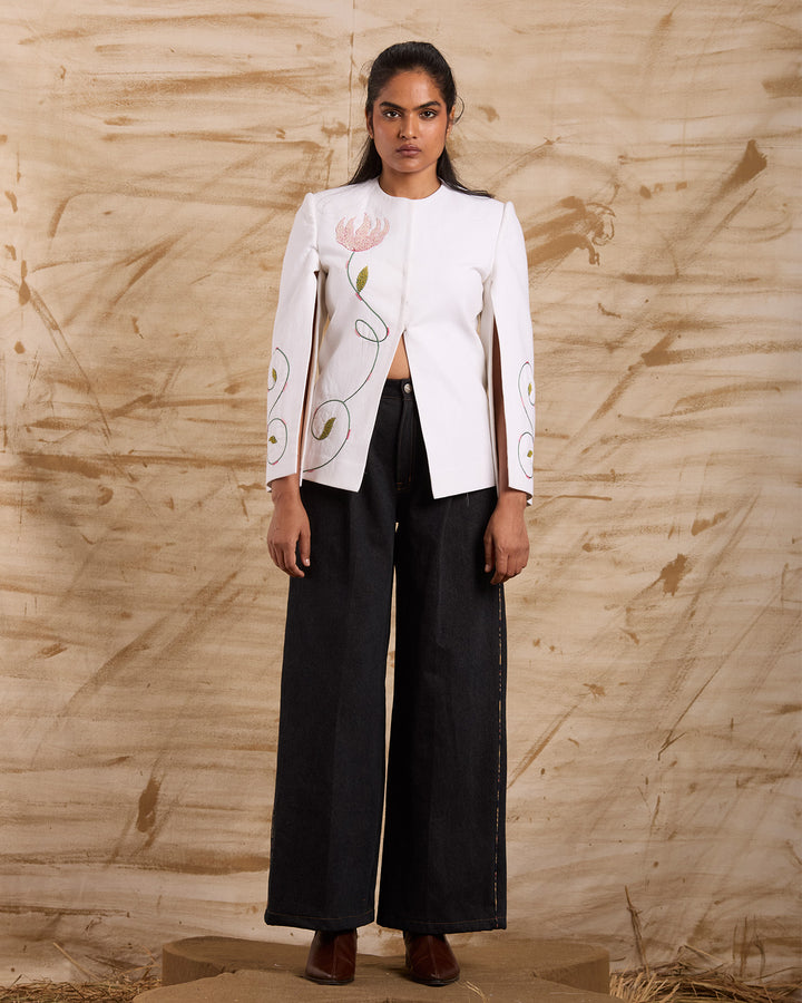 The Lily Hand Embroidered Cape