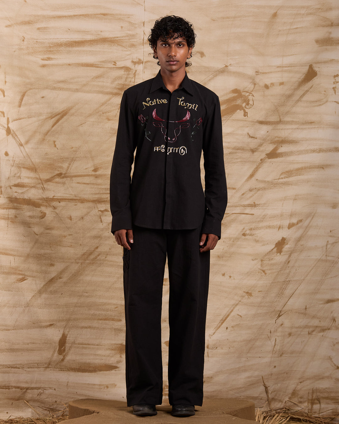 The Native Tamil Hand Embroidered Shirt
