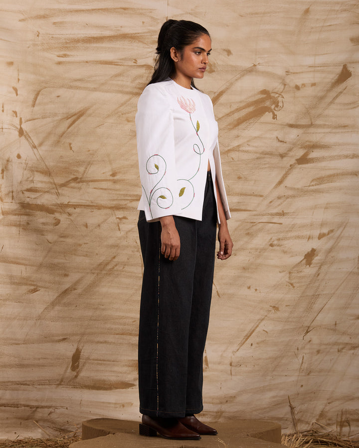 The Lily Hand Embroidered Cape