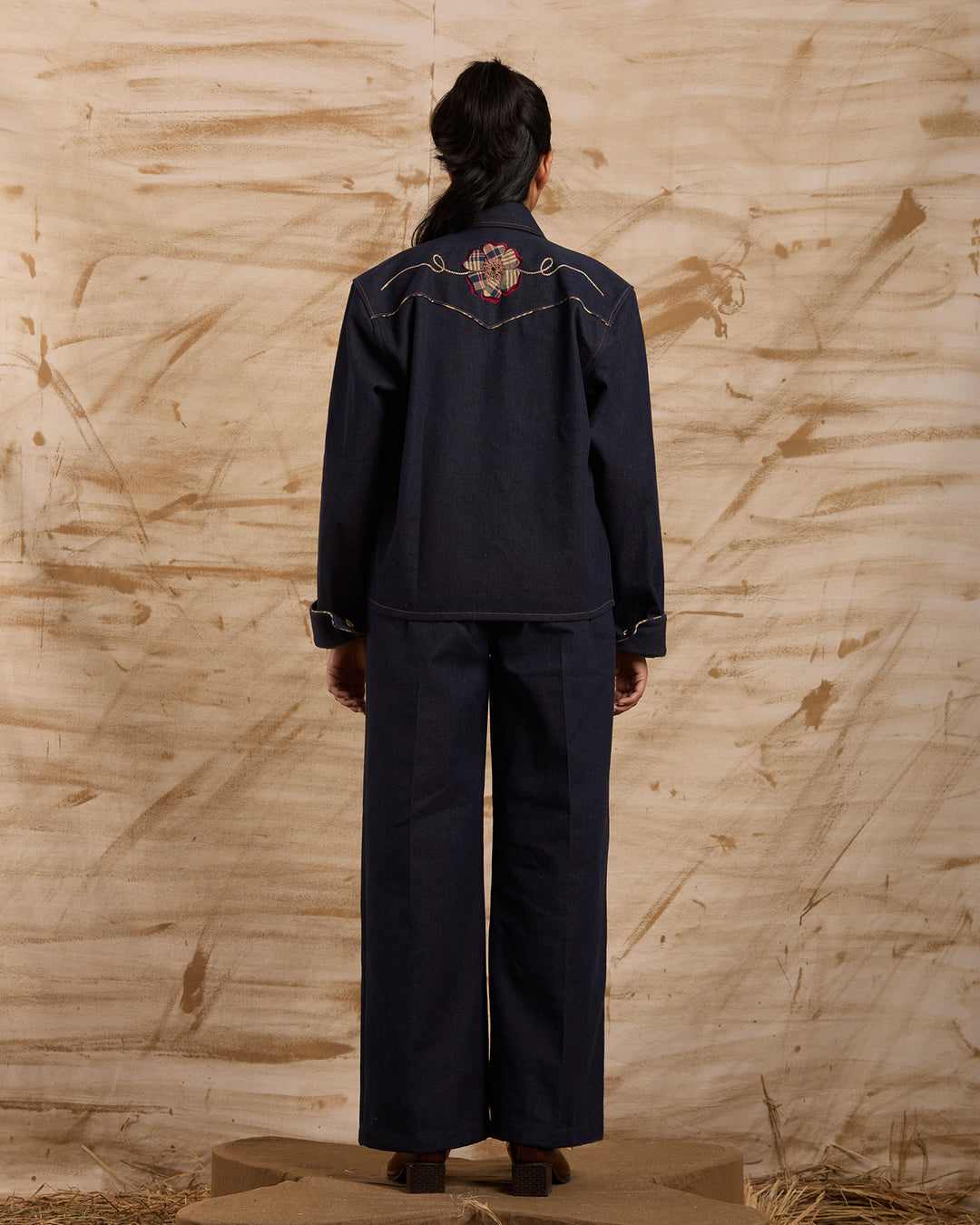 Hibiscus Hand Embroidered Jacket