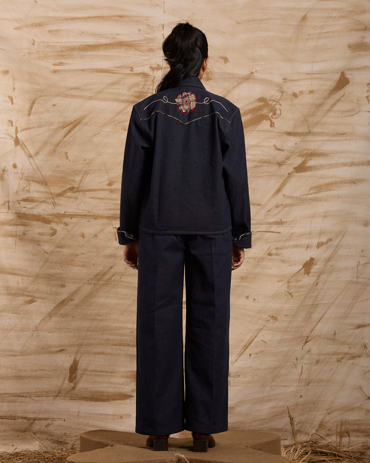 Hibiscus Hand Embroidered Jacket