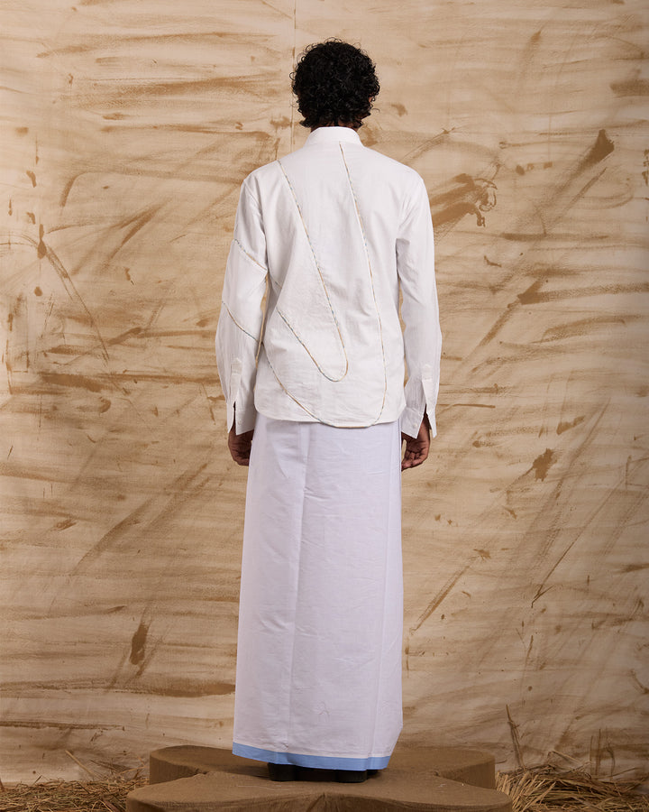 Veshti Embroidered - Blue