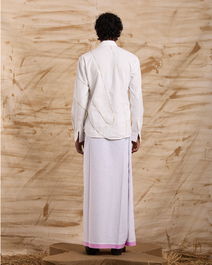 Veshti Embroidered - Pink
