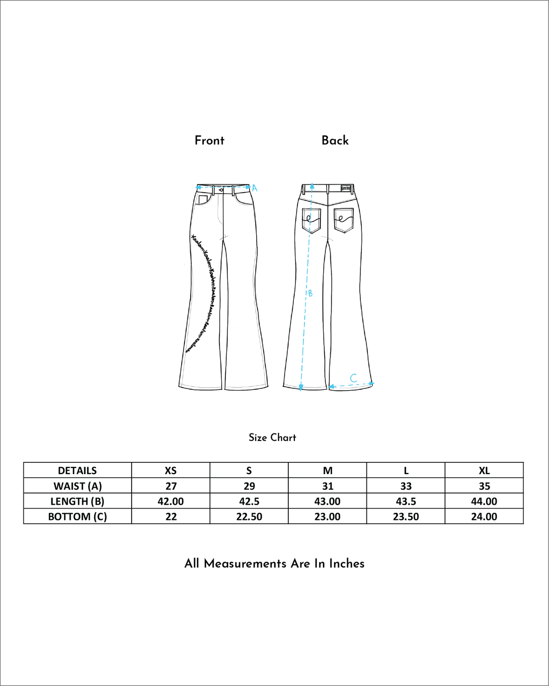 KAALAM KAALAM DENIM BOTTOMS